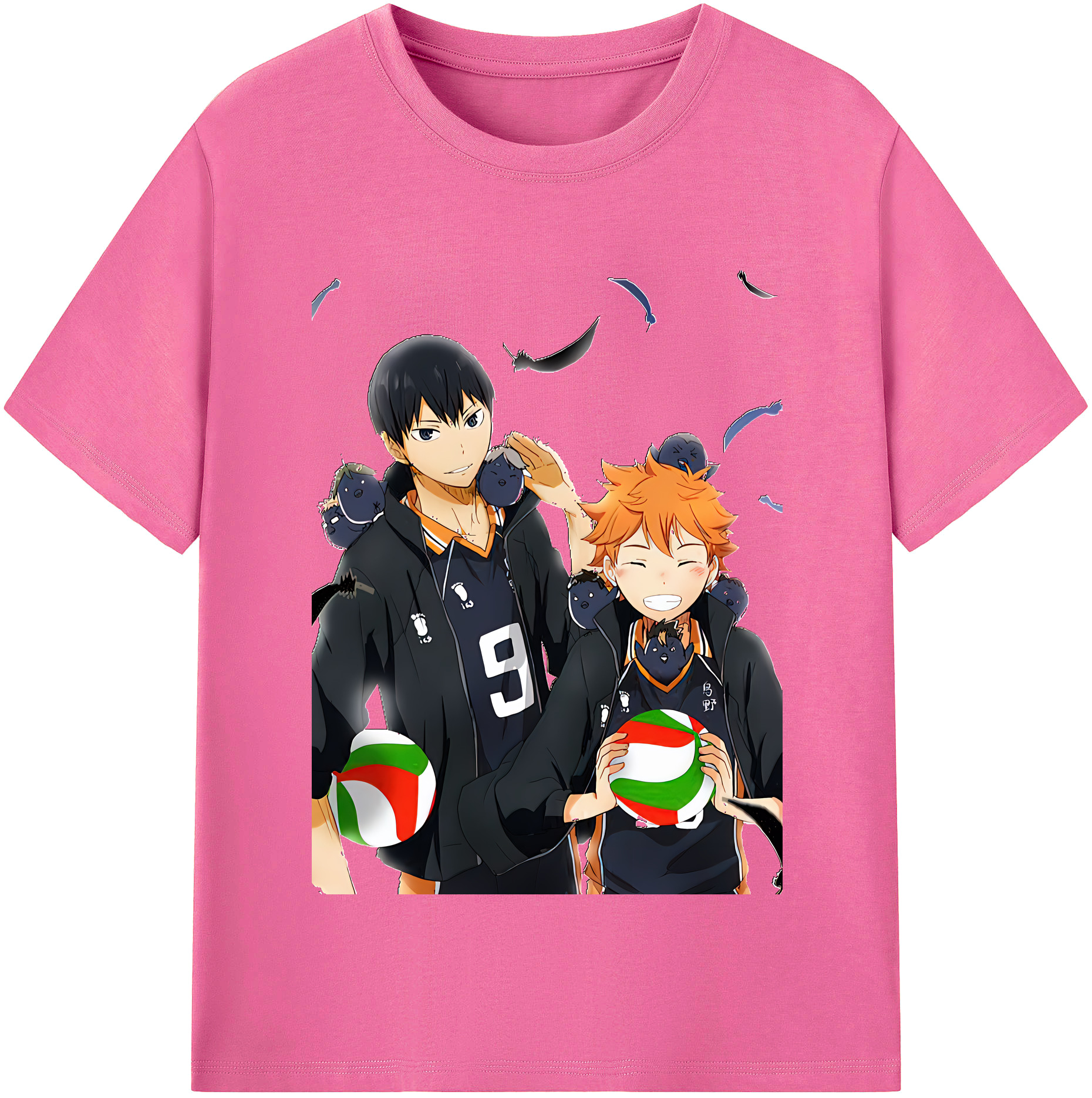 （画像用） ハイキュー!! Haikyu!! レディースカジュアルプリントTシャツ（綿100％）
